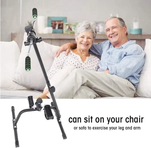 Miniatura 5 de Mini brazo pierna ejercicio bicicleta de ejercicio pedal plegable para ancianos discapacitados, ciclo compacto estacionario peddler máquina