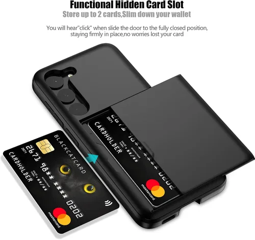 Miniatura 2 de Nvollnoe Funda para Samsung S23 con tarjetero 5G de 6.1 pulgadas, delgada, de doble capa, resistente, protector para Galaxy S23, funda con ranura