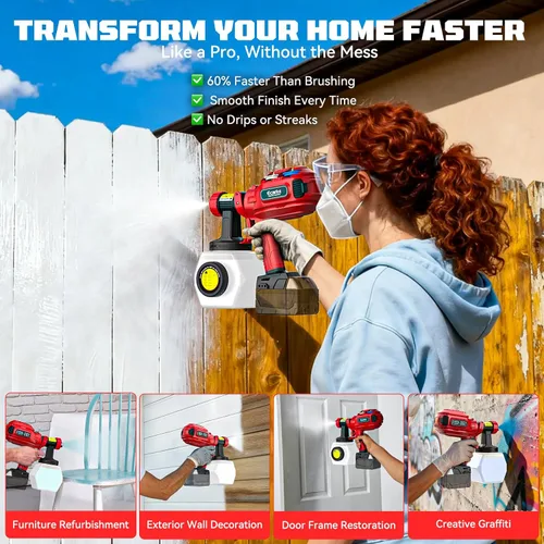 Miniatura 9 de Ecarke Aspiradora de Pintura Inalámbrica Compatible con Batería Milwaukee de 18V - Diseño de Relleno Lateral (Sin Desmontaje) y Almacenamiento