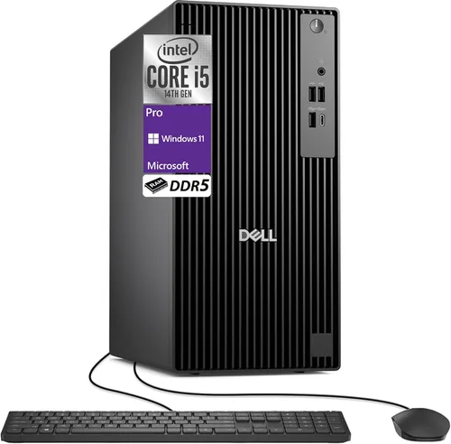 Miniatura 6 de Dell Pro Slim QCS1250 Intel i5-14500, RAM DDR5 de 16 GB, PCIe NVMe de 512 GB, RJ-45, puerto DP, HDMI, KB y mouse con cable, Windows 11 Pro