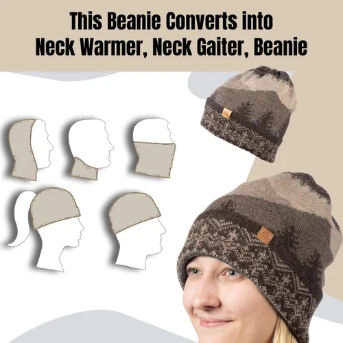 Miniatura 22 de Gorro de punto 100% alpaca bebé, polaina para el cuello, bufanda