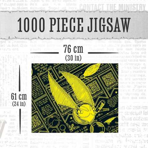 Miniatura 2 de Paladone Harry Potter Quidditch Golden Snitch - Rompecabezas de 1000 piezas, color amarillo