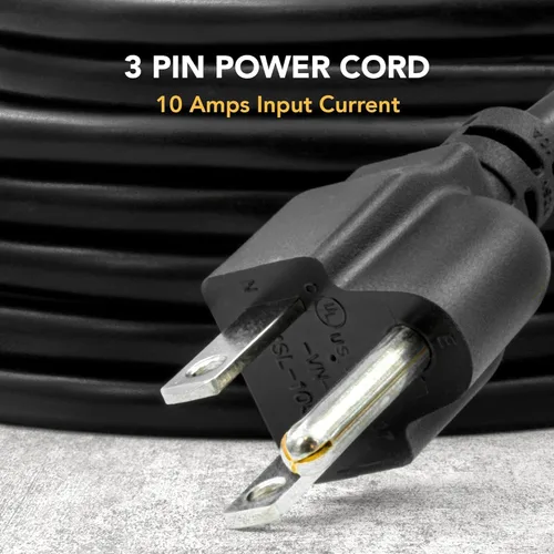 Miniatura 3 de Cable de alimentación universal de 6 pies aprobado por UL (paquete de 2) - Cable de monitor de computadora IEC C13 a NEMA 5-15P para departamentos