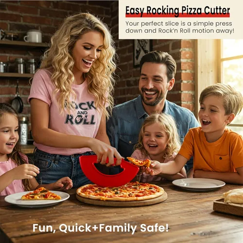 Miniatura 2 de Cortador de pizza Rock'n Roll Rojo
