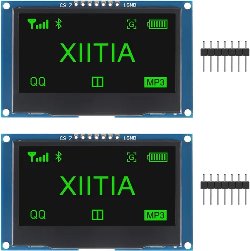 Miniatura 10 de 2 unids 2.42 pulgadas 128x64 OLED LCD módulo SSD1309 7 Pin SPI/IIC I2C interfaz serie para Arduino UNO R3 (luz azul)