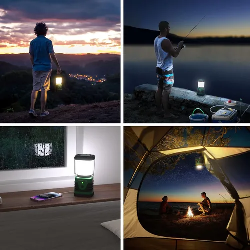 Miniatura 8 de LE farol led portátil para camping de 500 lúmenes, 3 modos, a batería, lámpara impermeable IPX4 para senderismo, pesca, para interiores, exteriores
