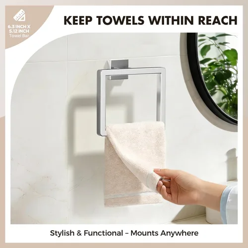 Miniatura 4 de Juego de 10 accesorios de baño de níquel cepillado, juego de herrajes de baño de acero inoxidable, toalleros para baño montados en la pared, juego