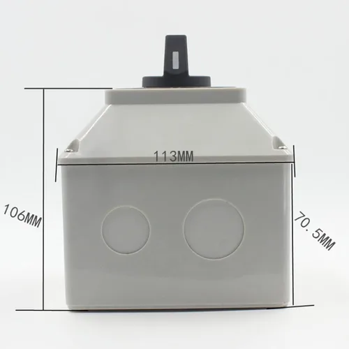Miniatura 2 de Interruptor selector de cambio universal,con instalación caja impermeable,3 posiciones 8 terminales,Interruptor de transferencia de energía,LW26-25A