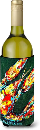 Miniatura 24 de Caroline's Treasures MW1185MUK Big Boy on Blue Crawfish Ultra Hugger para latas delgadas, funda para enfriar, lavable a máquina, funda para bebidas