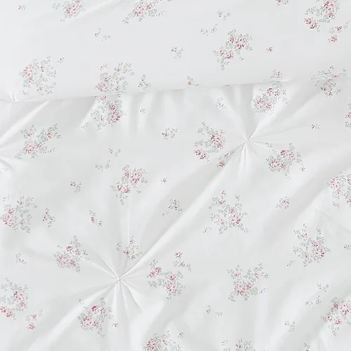 Miniatura 2 de The Farmhouse by Rachel Ashwell - Juego de edredón de 2 piezas individual/individual XL - Colección de ropa de cama Signature Rosebury, blanco/rosa