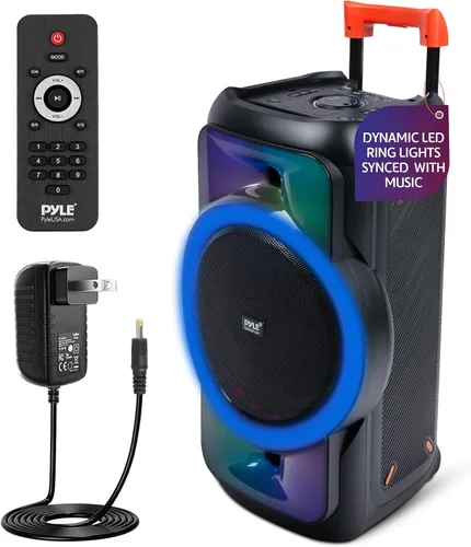 Pyle Audio Gran Altavoz de Fiesta Bluetooth - Gran Altavoz Bluetooth con Sistema Estéreo Inalámbrico Verdadero - Disfruta de Bajos Potentes y Aguda