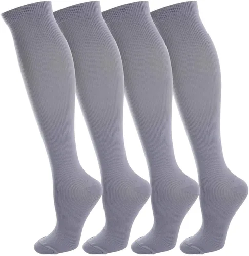 Miniatura 11 de NOVAYARD Calcetines de compresión para hombres y mujeres graduados 15-20 mmHg (4 pares)
