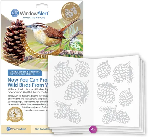Miniatura 10 de WindowAlert Cobertura Anticolisión de Copo de Nieve - Adhesivo de Ventana UV-Reflectante para Proteger a las Aves Silvestres de Colisiones contra