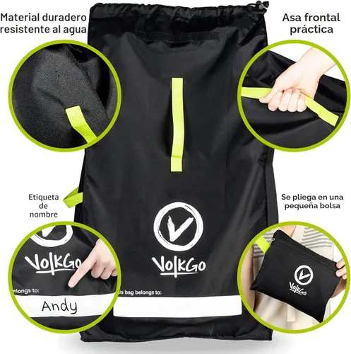 Miniatura 6 de V VOLKGO Bolsa de Viaje para Asiento de Coche para Avión con Correas Acolchadas de Mochila para el Hombro, Bolsa de Facturación en Puerta, Bolsas