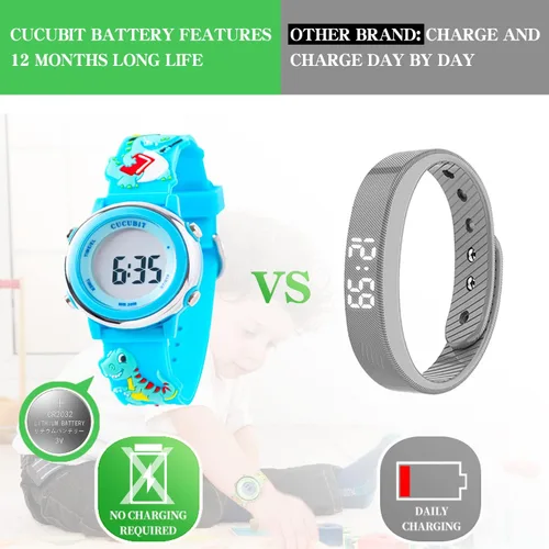 Miniatura 3 de Recordatorio diario de reloj de entrenamiento para ir al baño, resistente al agua, larga duración de la batería, temporizador de entrenamiento