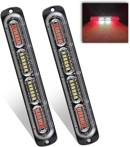Miniatura 9 de Luces estroboscópicas de advertencia de emergencia, 2 unidades universales de 24 LED 72 W, montaje en superficie intermitente, color azul