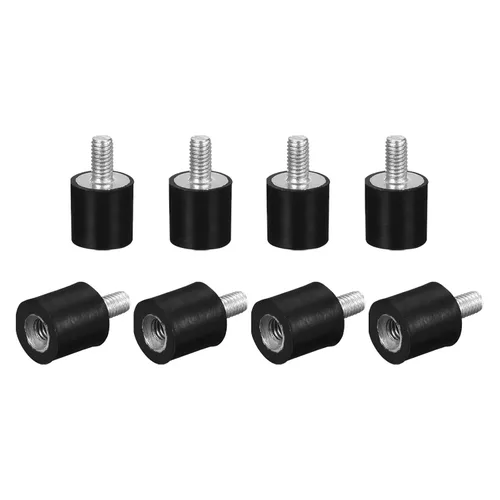 uxcell Soportes de goma, 10 unidades M3 macho/hembra aislador de vibración, amortiguador, para motor de garaje, compresor de aire, bobinas de barco,