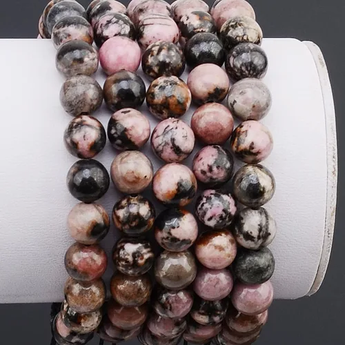 Miniatura 3 de Massive Beads - Pulsera de cuentas de cristales de macramé con poder curativo natural, unisex, ajustable, 516 pulgadas (8 mm)