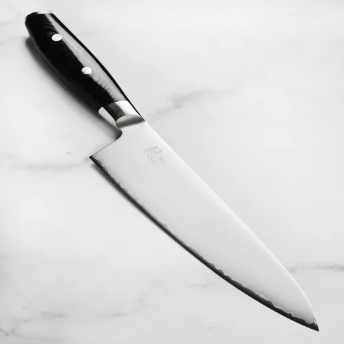 Miniatura 6 de Yaxell Mon - Cuchillo de chef de 8 pulgadas, fabricado en Japón, Gyuto de acero inoxidable VG10 con mango de micarta