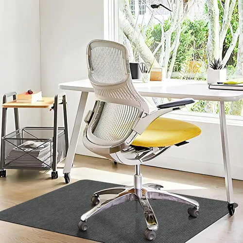 Miniatura 8 de Placoot Tapete para silla de escritorio para suelo de madera dura, superficie de pana de 55 x 35 pulgadas, tapete para silla de oficina para sillas