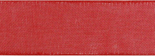 Miniatura 9 de HUIHUANG Cinta de arpillera roja con alambre de Navidad, cinta sólida con borde de alambre, cinta de yute de 2.5 pulgadas para coronas, lazos Rojo