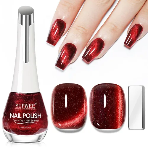 Miniatura 21 de Esmalte de uñas de ojo de gato con perla de sirena, secado rápido, esmalte de uñas magnético sin gel con imán, esmalte de uñas de ojo de gato