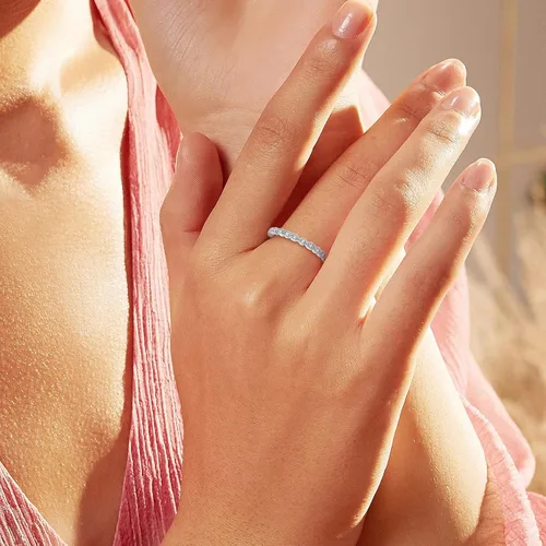 Miniatura 5 de OLIVIASO Anillos de plata de ley 925 para mujer, anillos de boda apilables para mujer, anillos de eternidad para mujer, anillos de promesa