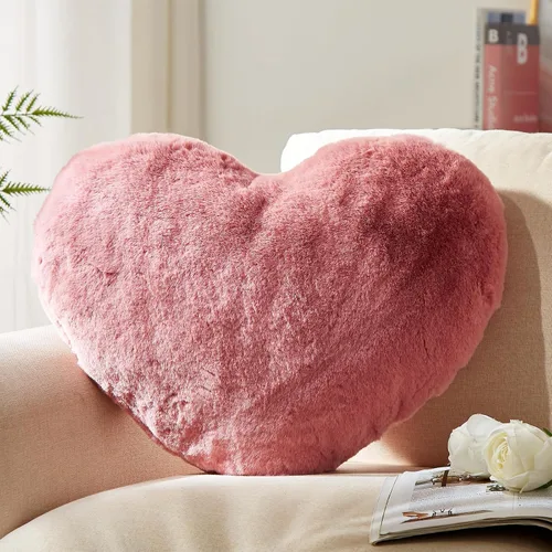 Miniatura 18 de YRXRUS Almohadas de corazón, almohada en forma de corazón, almohada blanca con forma de corazón para regalos, almohadas con forma para ella, niños