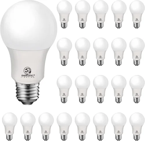 Miniatura 8 de Bombilla LED A19 equivalente a 40 W, luz diurna de 5000 K (blanco natural), base estándar E26, no regulable, 450 lm, certificación ETL, paquete de 4