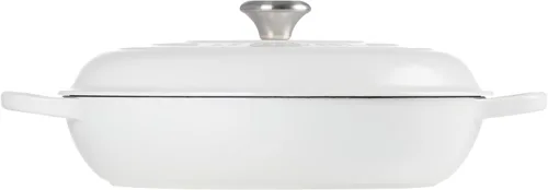 Miniatura 4 de Le Creuset Signature Cacerola de hierro fundido esmaltado, 5 cuartos de galón, color blanco