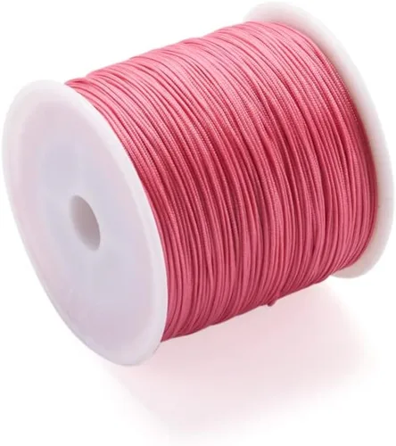 Miniatura 12 de Cheriswelry 100 yardas/rollo de cuerda trenzada de nailon de 0.031 in, color azul cielo claro, cordón de nudo chino, cuerda de cuentas