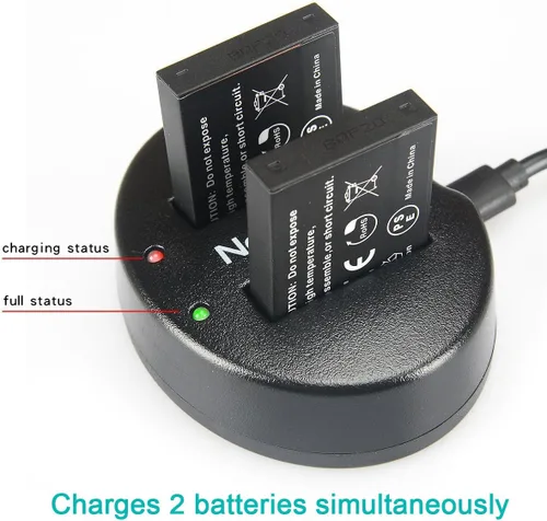 Miniatura 4 de EN-EL12 Newmowa - Batería de repuesto (paquete de 2) y cargador USB dual para Nikon EN-EL12 y Nikon Coolpix AW100 AW100s AW110 AW110s AW120 P330