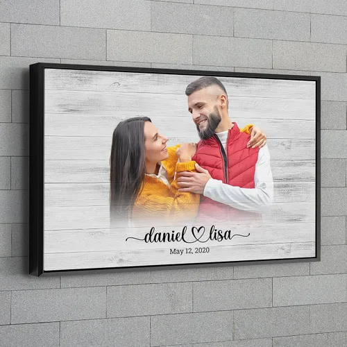 Awesometik Regalos de boda personalizados para parejas, pintura en madera, retrato de boda, regalo de despedida de soltera, regalo de foto