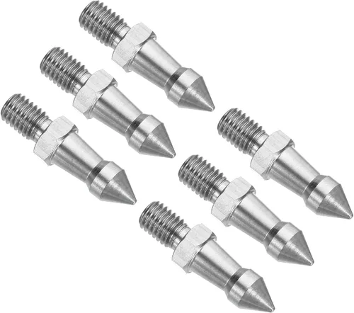 Miniatura 8 de PATIKIL Pico de trípode de rosca de 1/4 pulgadas, paquete de 6 trípode para cámara, tornillo de pico de acero inoxidable, adaptador de montaje