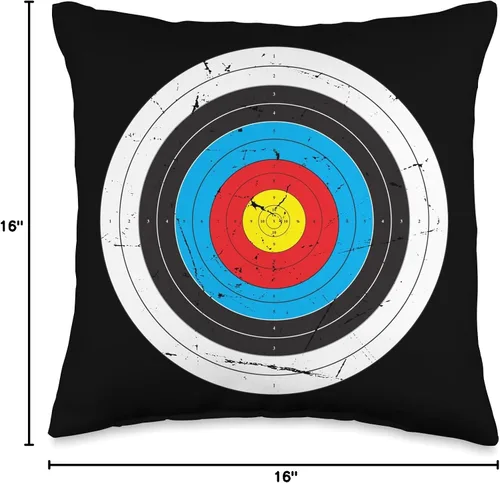 Miniatura 4 de Archer Gifts Archery Accessories & Stuff (Impresión en la parte posterior) Divertida almohada retro con tiro con arco Target Hunter, 16 x 16