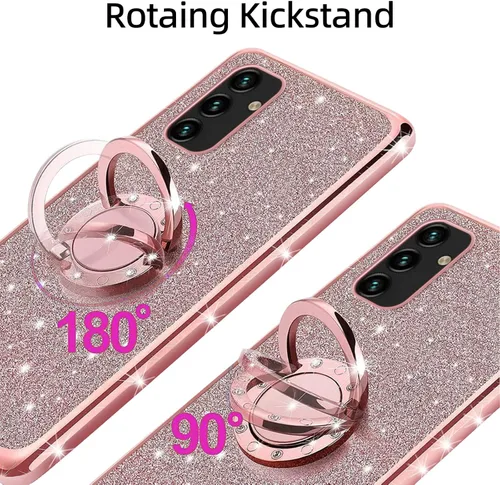 Miniatura 3 de Funda para Samsung Galaxy A13 5G, A13 5G/4G/A04S, funda para teléfono para mujer, con purpurina, suave y transparente, TPU de lujo, bonita funda