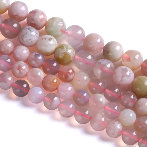 Miniatura 48 de 60 Cuentas de 15⁄64 Pulgadas (6 mm) de Piedra Natural de Citrino Limpio de Grado 3A en Bruto para Hacer Joyería, Pulseras DIY
