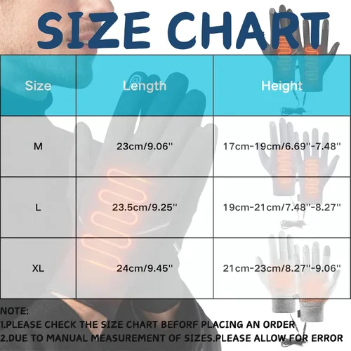 Miniatura 3 de ABABC Guantes térmicos para hombres y mujeres, calentadores de manos de dedo completo, guantes térmicos térmicos para nieve, guantes de trabajo