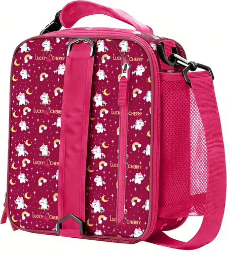 Miniatura 13 de Expandable(18cans) Lunch Box Insulated Cute Cartoon Lunch bag for Kids Boys Grils Toddler Teens Portable Lightweight Small Lunchbox With Shoulder