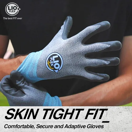 Miniatura 2 de Guantes de trabajo de seguridad con dedos táctiles, 3 pares de guantes de trabajo delgados y ligeros, ideales para trabajadores de almacén, Gris
