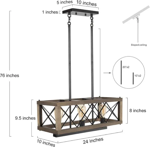 Miniatura 6 de Candelabro para comedor de casa de campo.
