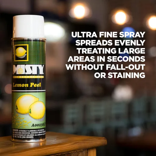 Miniatura 6 de Misty 1001842 - Aerosol desodorizante ambientador, cáscara de limón, 10 onzas (caja de 12), neutralizador de olores prémium para humo