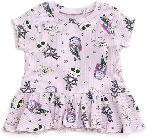Miniatura 4 de Disney Conjunto de camiseta acanalada y pantalones cortos de ciclismo para recién nacidos a niños grandes (0-3 meses - 14-16)