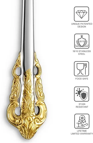 Miniatura 3 de KEAWELL Juego de 4 cucharas redondas para sopa, acero inoxidable 18/10, cuchara de caldo de lujo, apta para lavavajillas, pulido de espejo fino