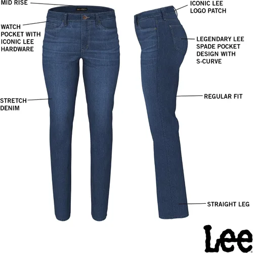 Miniatura 5 de Lee Legendary - Jeans de pierna recta y tiro medio para mujer