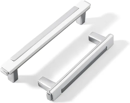 Miniatura 14 de 2 paquetes de tiradores de gabinete negros y dorados para cocina, manijas de gabinete de zinc, herrajes para cajones, tiradores para armario