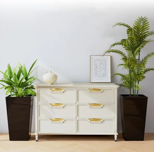 Miniatura 4 de QCQHDU Macetas grandes y altas de 21 pulgadas para plantas de interior y exterior, 2 paquetes de macetas duraderas para maceteros de flores