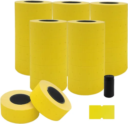 Miniatura 24 de Motex 1 línea en blanco - 10,000 etiquetas verdes en blanco para pistolas de precio y fecha, compatibles con MX-5500 y pistolas Perco de 1 línea