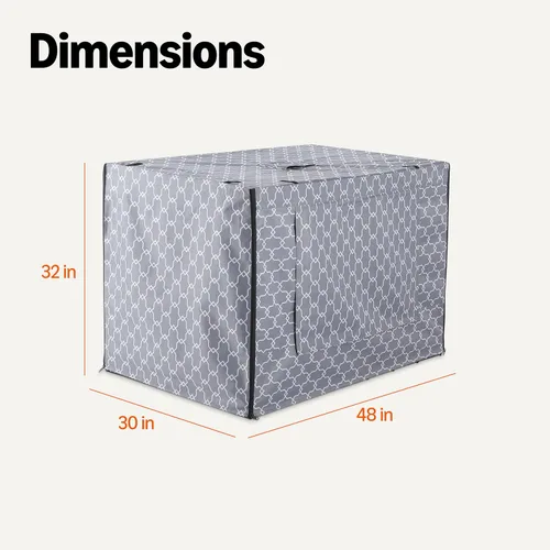 Miniatura 5 de Amazon Basics Funda para jaula de perro para jaulas de alambre de 48 pulgadas, resistente con paneles con cremallera, poliéster reciclado