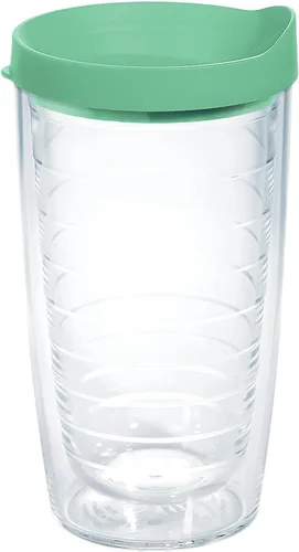Miniatura 62 de Taza de viaje Tervis de doble pared transparente y colorida con tapa fabricada en Estados Unidos mantiene las bebidas frías y calientes, 24 onzas